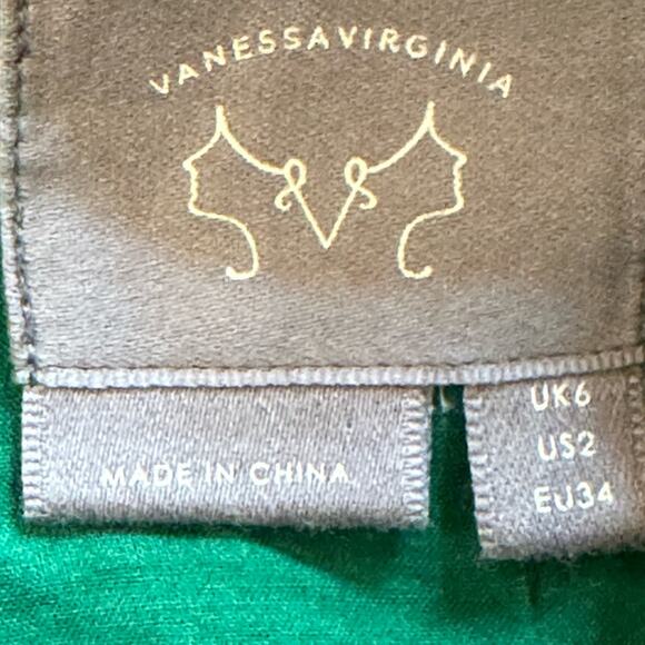 Anthropologie Vanessa Virginia Whimsical Print Leaf Musa Dress Size 2 - Picture 5 of 9